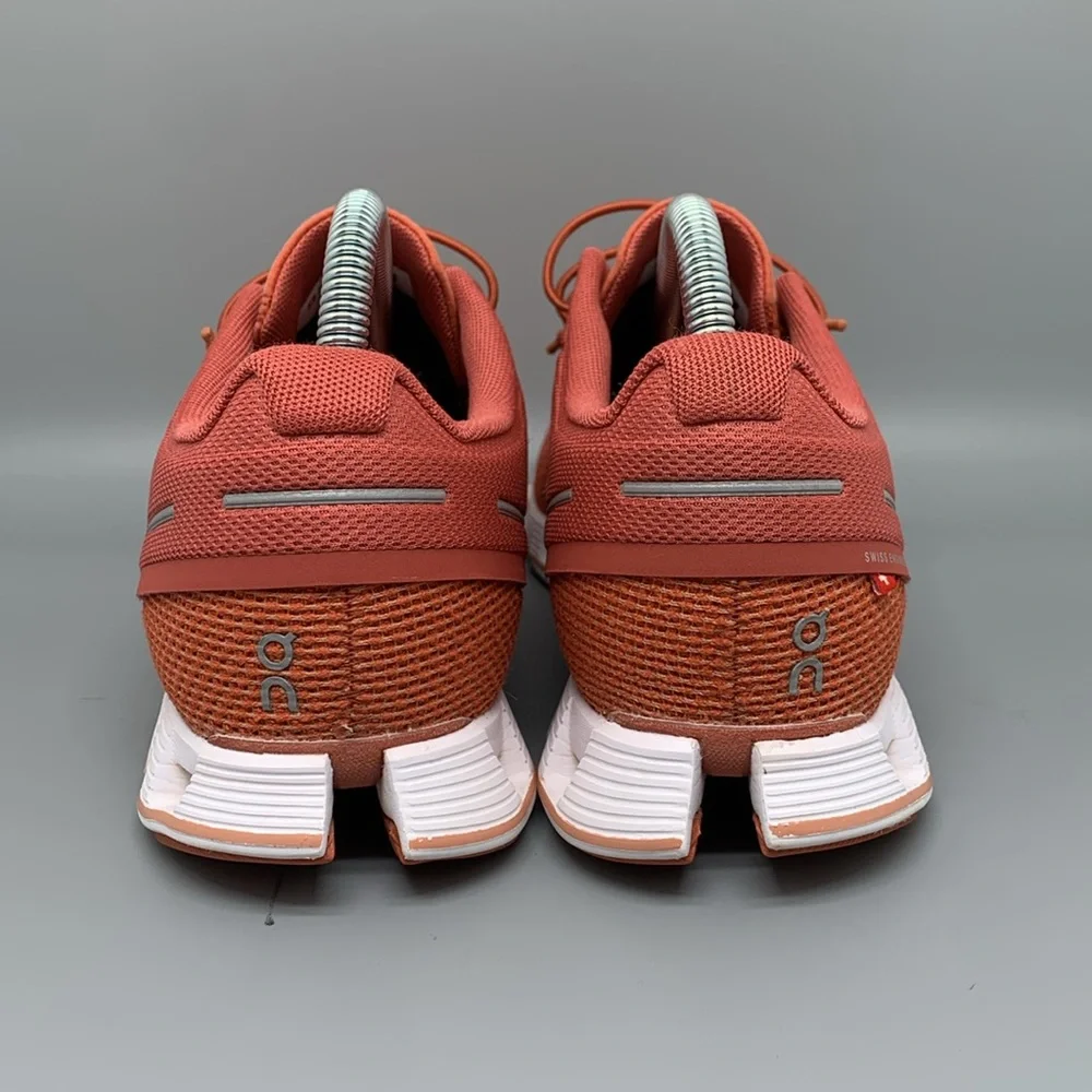 On Running Athletic Shoes in Red and White - Picture 3 of 7